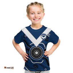 custom text and number melbourne victory football t shirt indigenous style