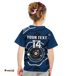 custom text and number melbourne victory football t shirt indigenous style