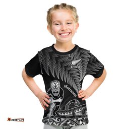 custom text and number new zealand silver fern rugby t shirt all black koru maori