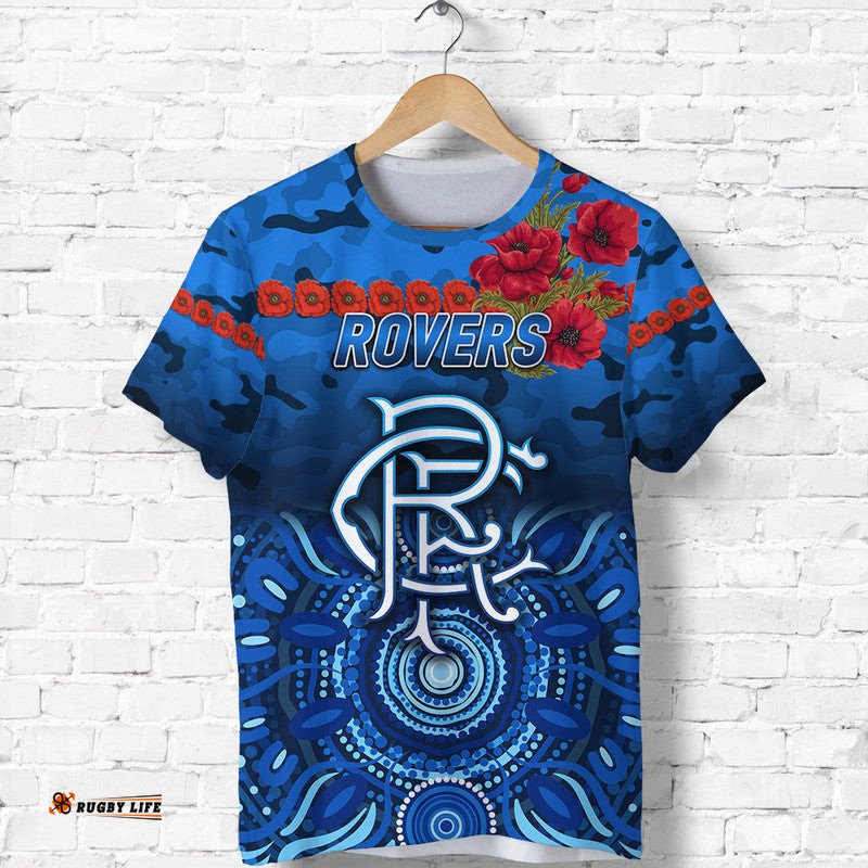 rovers football club anzac t shirt indigenous vibes