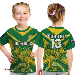 custom text and number australia soccer t shirt champions aboriginal kangaroos world cup football socceroos
