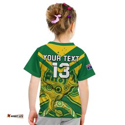 custom text and number australia soccer t shirt champions aboriginal kangaroos world cup football socceroos