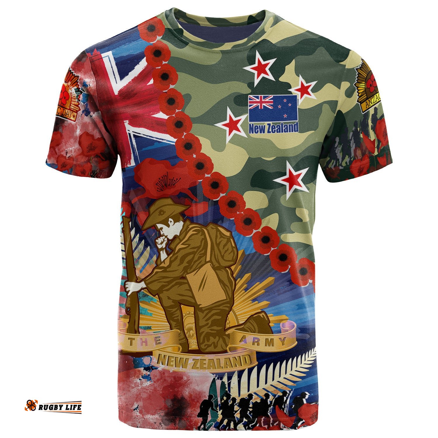 new zealand anzac camouflage curve t shirt remembrance anzac day and the dawn service t shirtAmazing Aussie