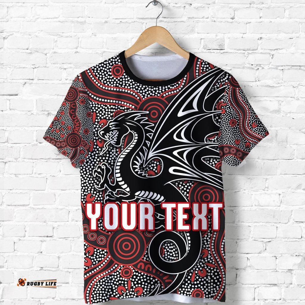 custom personalised st. george dragons t shirt unique indigenous