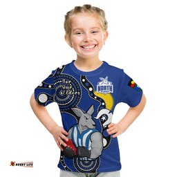 custom text and number north melbourne football naidoc 2023 t shirt roos for our elders indigenous