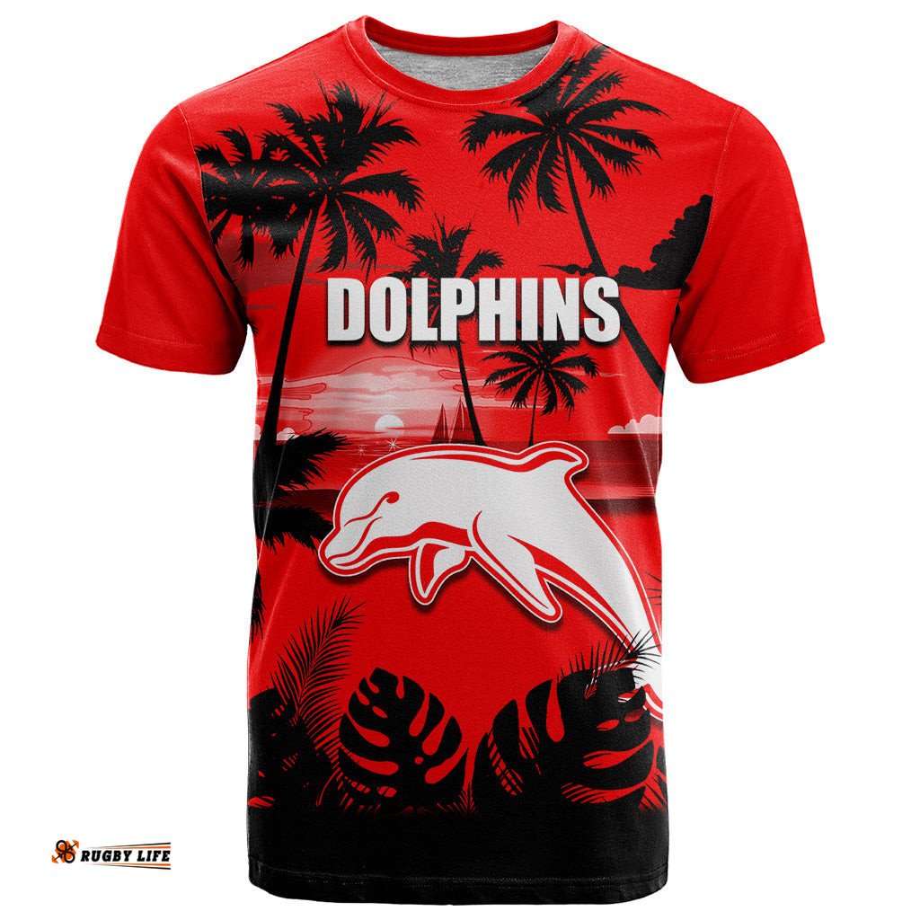 nrl dolphins t shirt summer vibe style