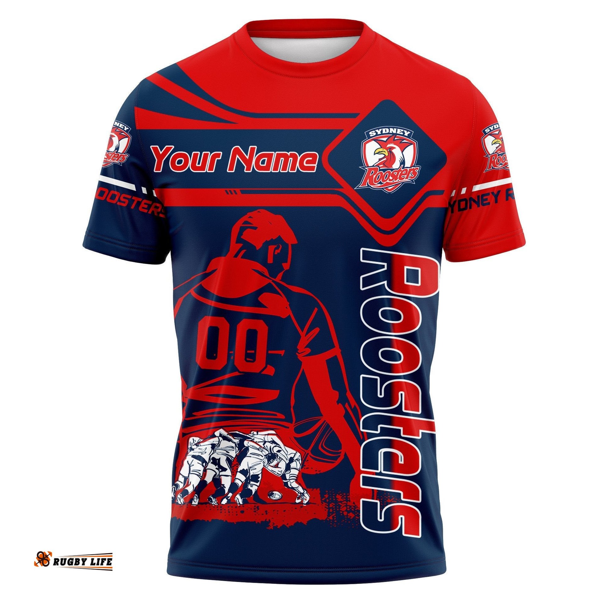 sydney roosters t shirt personalized pentagon style nrl 0