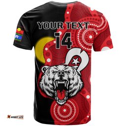 custom text and number north sydney rugby naidoc t shirt bears indigenous for our elders
