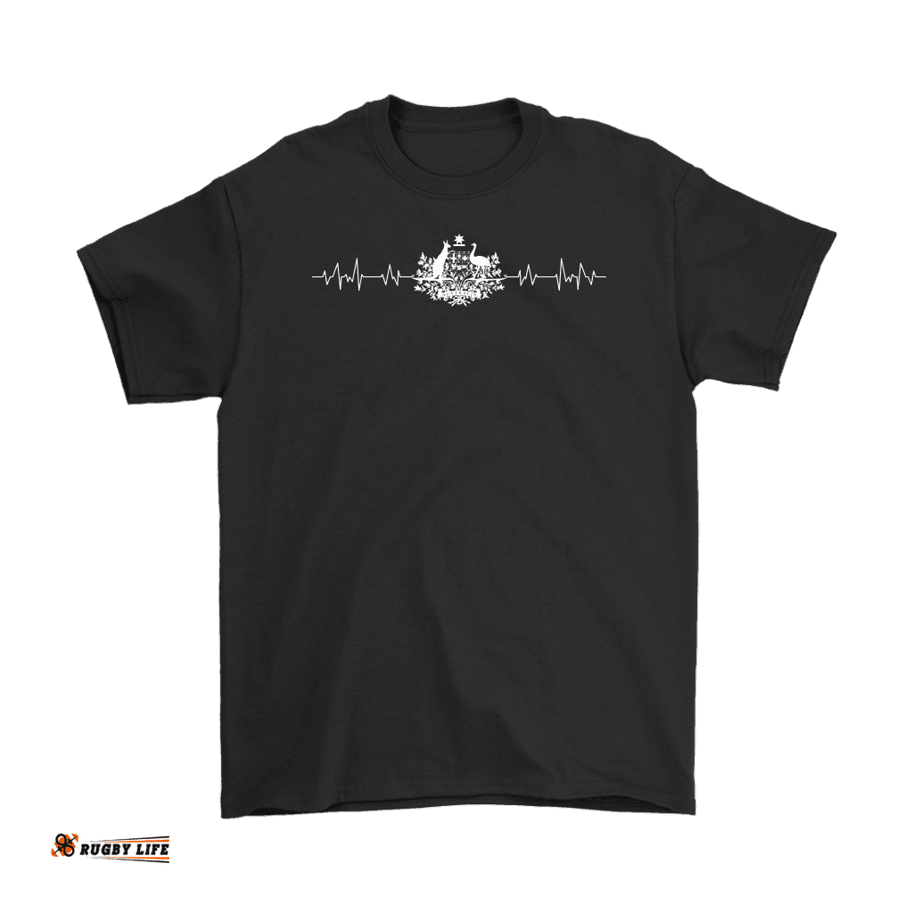 t shirt australian coat of arms t shirt heartbeat unisex