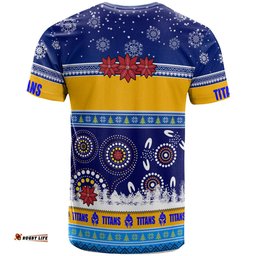 titans rugby christmas t shirt custom titans ugly christmas and aboriginal patterns t shirt