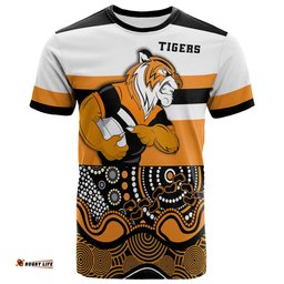 custom personalised tigers indigenous t shirt wests custom text and number