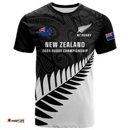 new zealand silver fern rugby t shirt all black 2023 go champions maori pattern