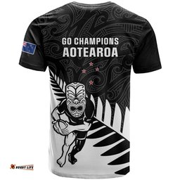 new zealand silver fern rugby t shirt all black 2023 go champions maori pattern