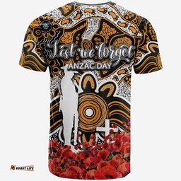 wests tigers t shirt anzac day poppy flowers with aboriginal