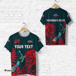 custom personalised maori wairarapa bush rugby t shirt new zealand silver fern