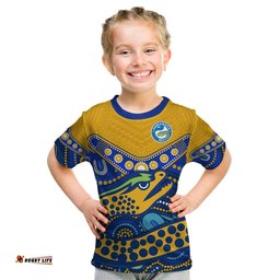 custom text and number eels rugby t shirt aboriginal and polynesia parramatta