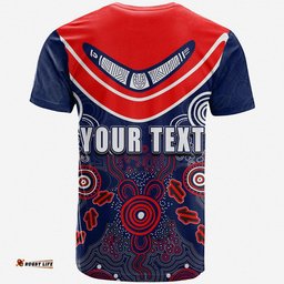 custom personalised sydney roosters boomerang aboriginal t shirt