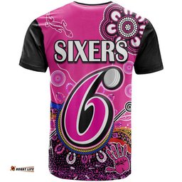 sydney sixers t shirt cricket indigenous aboriginal lizard version
