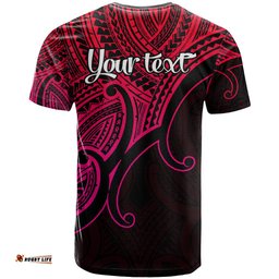 custom aotearoa maori koru t shirt polynesian pacific tribal pink