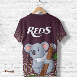 reds indigenous rugby t shirt koala