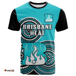 custom text and number brisbane heat cricket t shirt champions bbl12 proud indigenous art