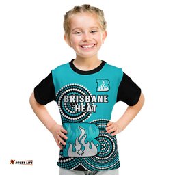 custom text and number brisbane heat cricket t shirt champions bbl12 proud indigenous art