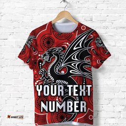 custom personalised st. george dragons t shirt simple indigenous