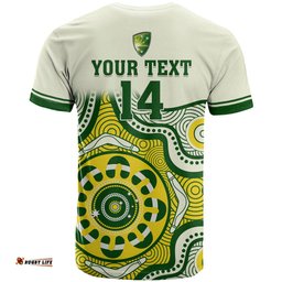 custom australia cricket t shirt boxing day 2023 test indigenous art