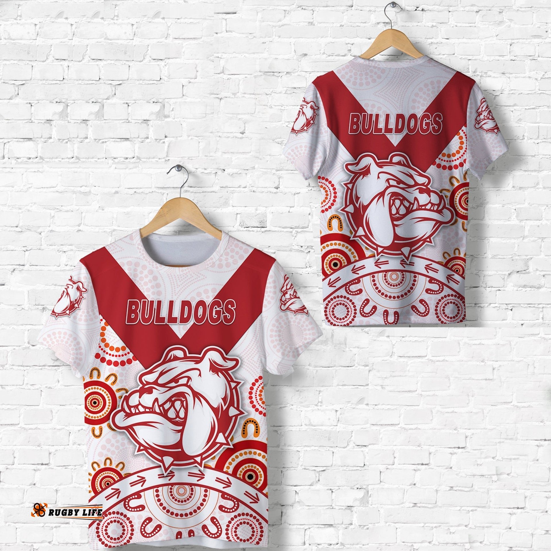 south fremantle football club t shirt bulldogs indigenous version white