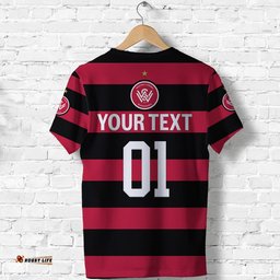 custom personalised western sydney wanderers t shirt soccer club original style black