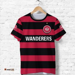 custom personalised western sydney wanderers t shirt soccer club original style black