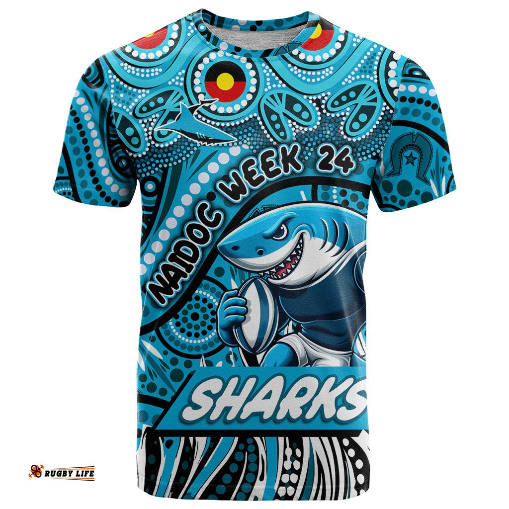 custom australia naidoc week 2024 t shirt sharks mascot keep the fire burning dt02