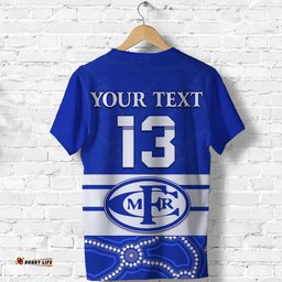 custom personalised mines rovers football club t shirt goldfields football indigenous diorites custom text and number