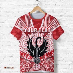 custom personalised sydney swans t shirt anzac day indigenous