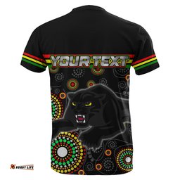 custom personalised panthers t shirt aboriginal patterns