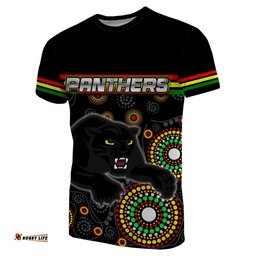 custom personalised panthers t shirt aboriginal patterns