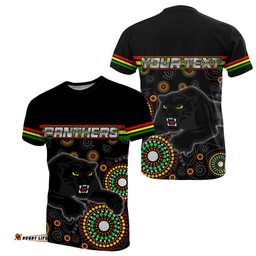 custom personalised panthers t shirt aboriginal patterns