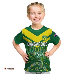 custom text and number australia rugby t shirt kangaroos boomerang aboriginal