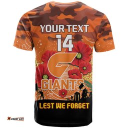 custom giants football anzac t shirt gallipoli camouflage with poppies