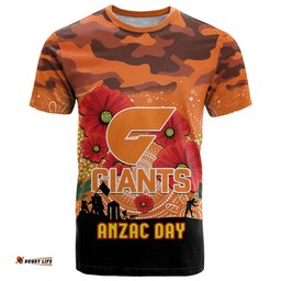 custom giants football anzac t shirt gallipoli camouflage with poppies