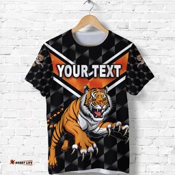 custom personalised wests tigers t shirt original style black
