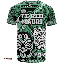 te reo maori new zealand t shirt aotearoa kia haka maori tribal tattoo green style