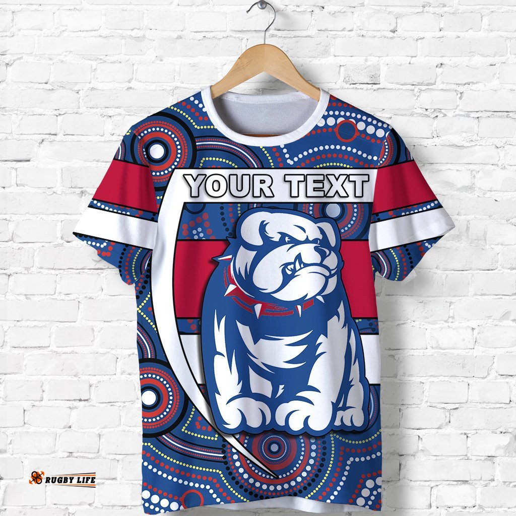 custom personalised western football bulldogs t shirt redamancy indigenous australian