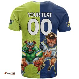 custom raiders and cowboys t shirt together sporty style
