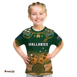 australia rugby t shirt wallabies kangaroo green aboriginal