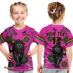 custom text and number panthers t shirt aboriginal with lizard