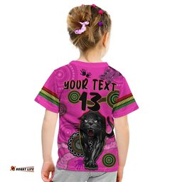 custom text and number panthers t shirt aboriginal with lizard