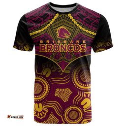 broncos rugby t shirt brisbane 1987 aboriginal mix polynesian pattern