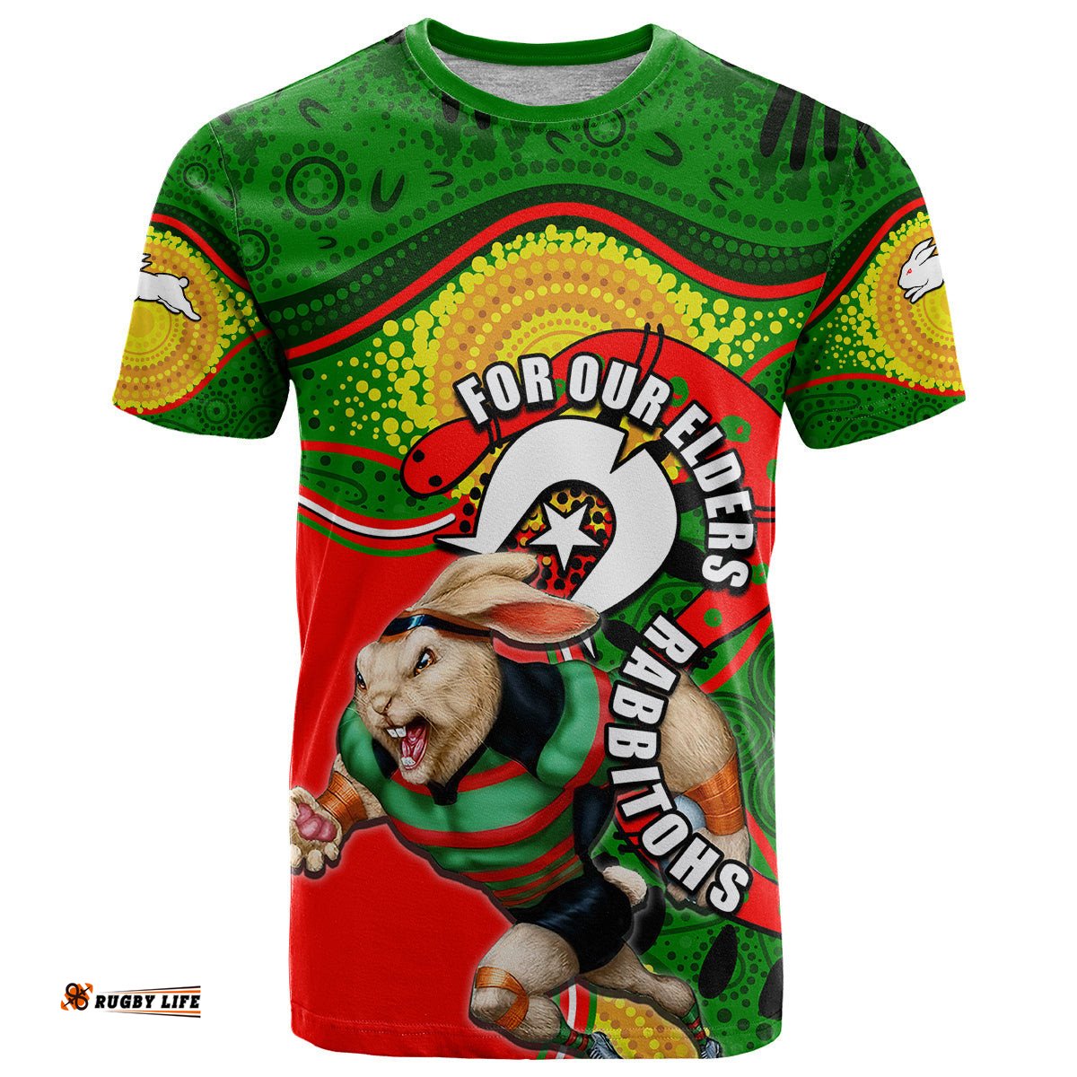 rabbitohs mascot nrl t shirt naidoc