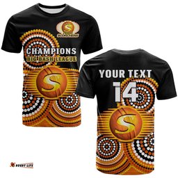 custom text and number perth scorchers cricket t shirt champions bbl12 proud indigenous art
